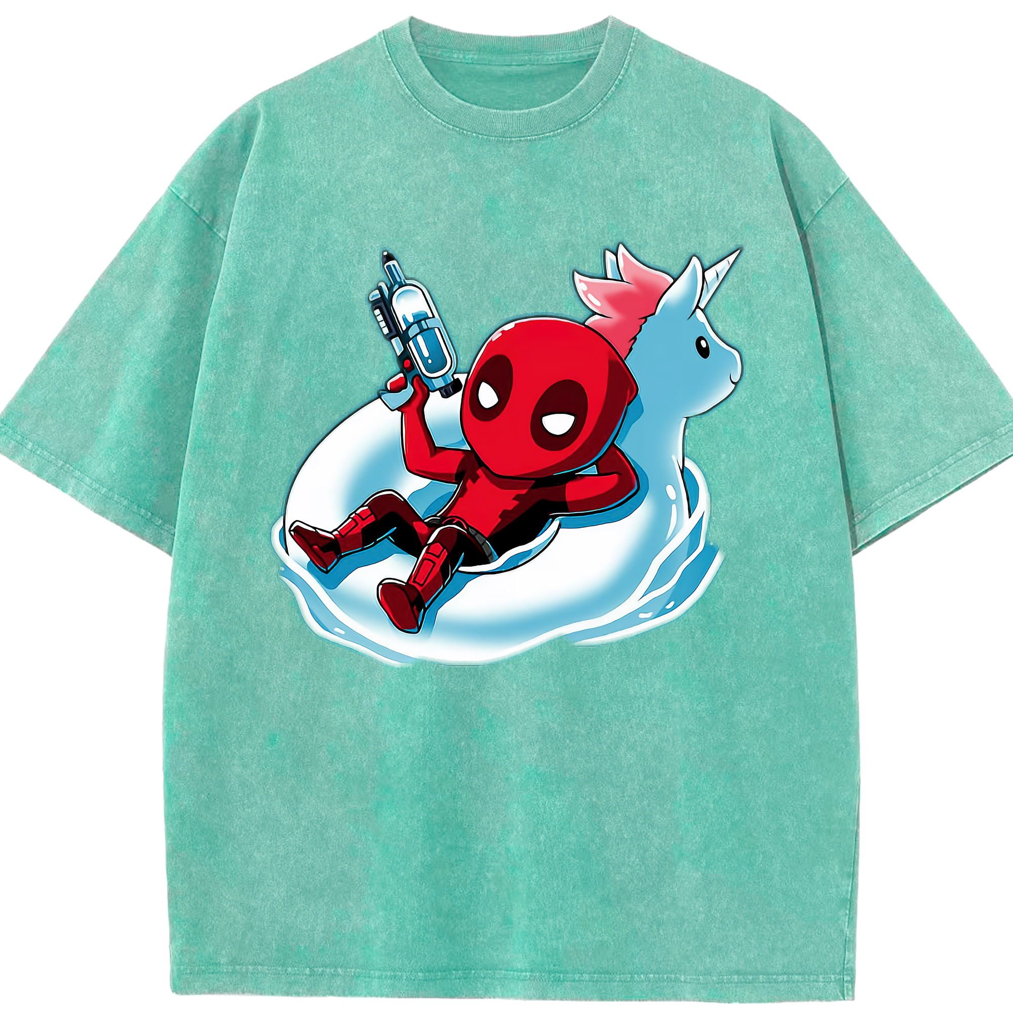 （画像用） Deadpool デッドプール 綿100% ヴィンテージ風 半袖Tシャツ（フロントプリント）